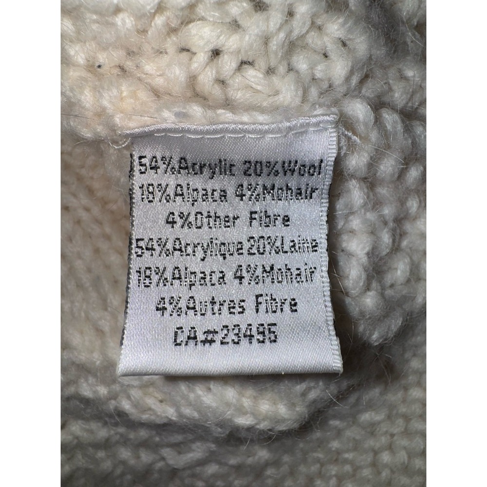 Icelandic Design cream cable knit hooded toggle button cardigan agate button med - Picture 9 of 10